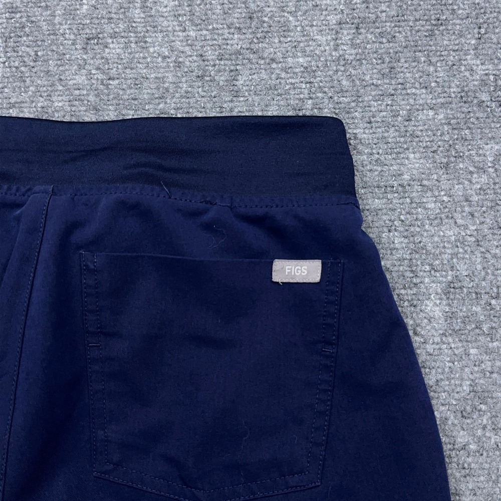FIGS Zamora Jogger Scrub Pants Women's XS Navy Drawstring Cargo Pocket Mid-Rise - Picture 9 of 10